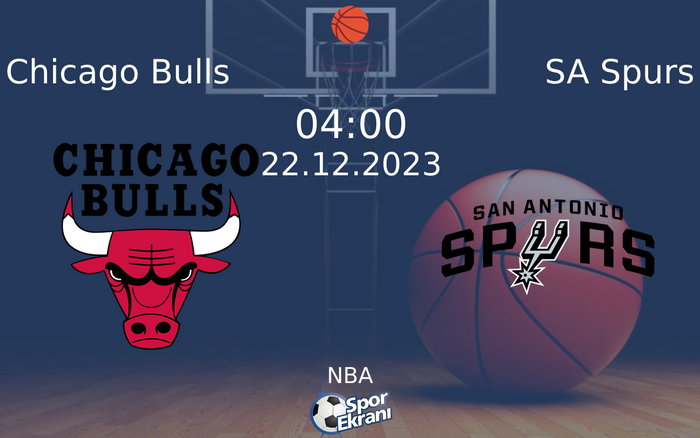 22 Aralık 2023 Chicago Bulls vs SA Spurs maçı Hangi Kanalda Saat Kaçta Yayınlanacak? 22 Aralık 2023 Chicago Bulls vs SA Spurs maçı Hangi Kanalda Saat Kaçta Yayınlanacak?