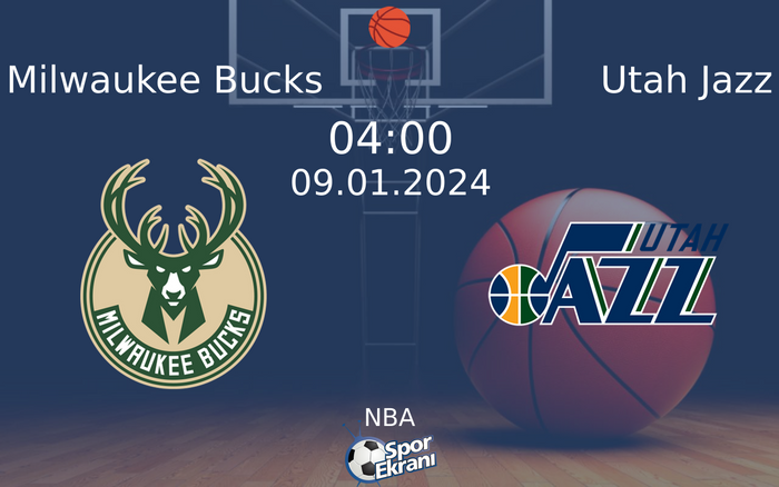 09 Ocak 2024 Milwaukee Bucks vs Utah Jazz maçı Hangi Kanalda Saat Kaçta Yayınlanacak? 09 Ocak 2024 Milwaukee Bucks vs Utah Jazz maçı Hangi Kanalda Saat Kaçta Yayınlanacak?