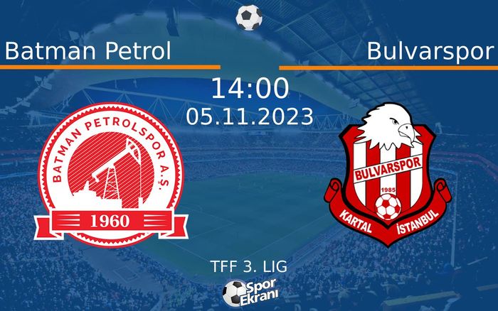 05 Kasım 2023 Batman Petrol vs Bulvarspor maçı Hangi Kanalda Saat Kaçta Yayınlanacak? 05 Kasım 2023 Batman Petrol vs Bulvarspor maçı Hangi Kanalda Saat Kaçta Yayınlanacak?