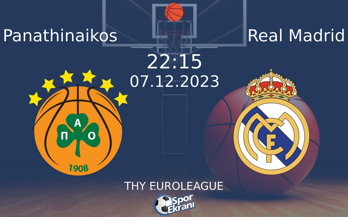 07 Aralık 2023 Panathinaikos vs Real Madrid maçı Hangi Kanalda Saat Kaçta Yayınlanacak?