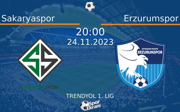 24 Kasım 2023 Sakaryaspor vs Erzurumspor maçı Hangi Kanalda Saat Kaçta Yayınlanacak? 24 Kasım 2023 Sakaryaspor vs Erzurumspor maçı Hangi Kanalda Saat Kaçta Yayınlanacak?