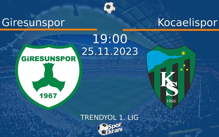 25 Kasım 2023 Giresunspor vs Kocaelispor maçı Hangi Kanalda Saat Kaçta Yayınlanacak? 25 Kasım 2023 Giresunspor vs Kocaelispor maçı Hangi Kanalda Saat Kaçta Yayınlanacak?