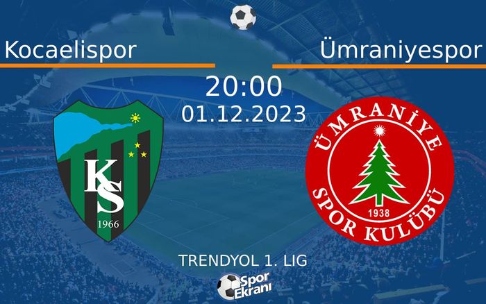 01 Aralık 2023 Kocaelispor vs Ümraniyespor maçı Hangi Kanalda Saat Kaçta Yayınlanacak? 01 Aralık 2023 Kocaelispor vs Ümraniyespor maçı Hangi Kanalda Saat Kaçta Yayınlanacak?