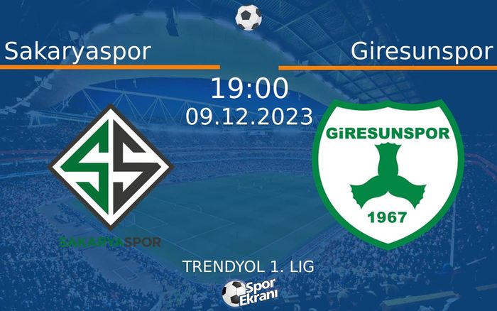 09 Aralık 2023 Sakaryaspor vs Giresunspor maçı Hangi Kanalda Saat Kaçta Yayınlanacak? 09 Aralık 2023 Sakaryaspor vs Giresunspor maçı Hangi Kanalda Saat Kaçta Yayınlanacak?