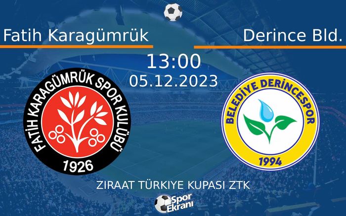 05 Aralık 2023 Fatih Karagümrük vs Derince Bld. maçı Hangi Kanalda Saat Kaçta Yayınlanacak? 05 Aralık 2023 Fatih Karagümrük vs Derince Bld. maçı Hangi Kanalda Saat Kaçta Yayınlanacak?