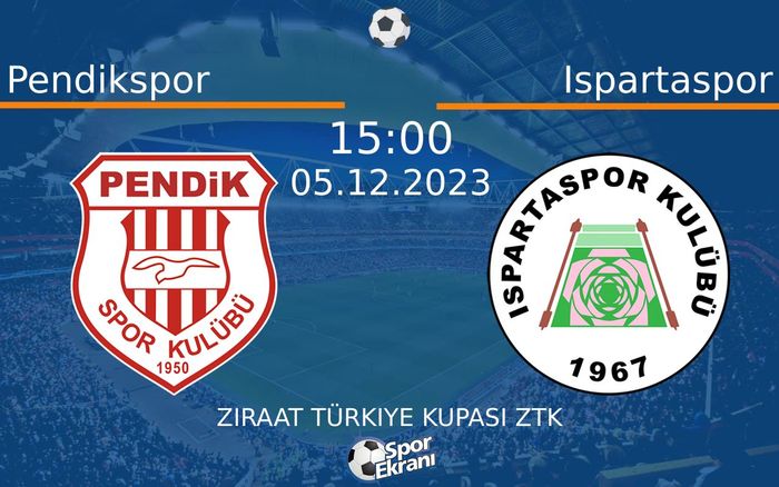 05 Aralık 2023 Pendikspor vs Ispartaspor maçı Hangi Kanalda Saat Kaçta Yayınlanacak? 05 Aralık 2023 Pendikspor vs Ispartaspor maçı Hangi Kanalda Saat Kaçta Yayınlanacak?