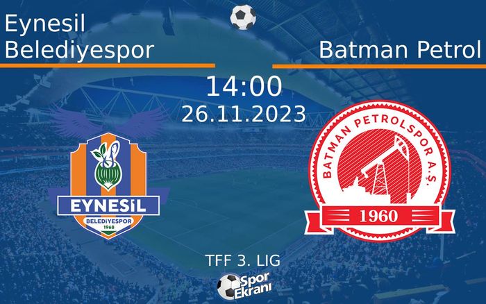26 Kasım 2023 Eynesil Belediyespor vs Batman Petrol maçı Hangi Kanalda Saat Kaçta Yayınlanacak? 26 Kasım 2023 Eynesil Belediyespor vs Batman Petrol maçı Hangi Kanalda Saat Kaçta Yayınlanacak?