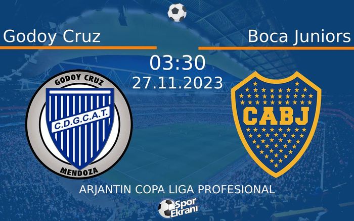 27 Kasım 2023 Godoy Cruz vs Boca Juniors maçı Hangi Kanalda Saat Kaçta Yayınlanacak? 27 Kasım 2023 Godoy Cruz vs Boca Juniors maçı Hangi Kanalda Saat Kaçta Yayınlanacak?