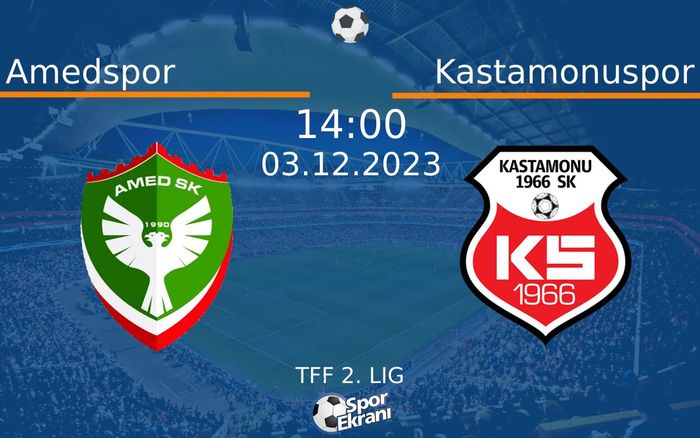 03 Aralık 2023 Amedspor vs Kastamonuspor maçı Hangi Kanalda Saat Kaçta Yayınlanacak? 03 Aralık 2023 Amedspor vs Kastamonuspor maçı Hangi Kanalda Saat Kaçta Yayınlanacak?