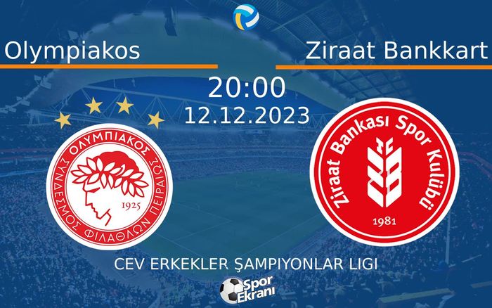12 Aralık 2023 Olympiakos vs Ziraat Bankkart maçı Hangi Kanalda Saat Kaçta Yayınlanacak? 12 Aralık 2023 Olympiakos vs Ziraat Bankkart maçı Hangi Kanalda Saat Kaçta Yayınlanacak?