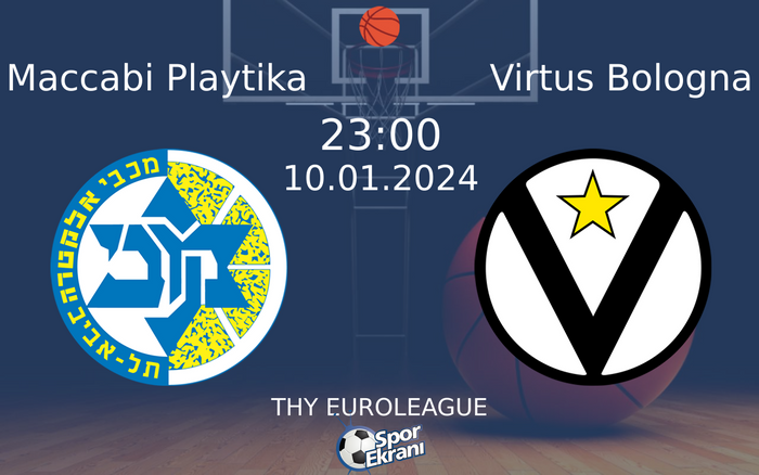 10 Ocak 2024 Maccabi Playtika vs Virtus Bologna maçı Hangi Kanalda Saat Kaçta Yayınlanacak?