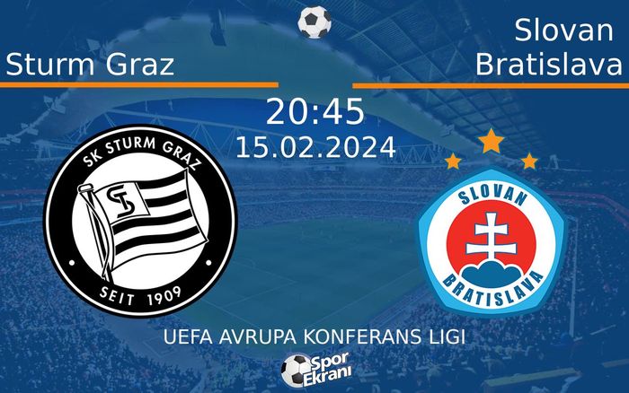 15 Şubat 2024 Sturm Graz vs Slovan Bratislava maçı Hangi Kanalda Saat Kaçta Yayınlanacak? 15 Şubat 2024 Sturm Graz vs Slovan Bratislava maçı Hangi Kanalda Saat Kaçta Yayınlanacak?