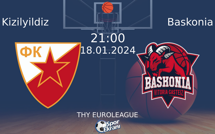 18 Ocak 2024 Kizilyildiz vs Baskonia maçı Hangi Kanalda Saat Kaçta Yayınlanacak? 18 Ocak 2024 Kizilyildiz vs Baskonia maçı Hangi Kanalda Saat Kaçta Yayınlanacak?