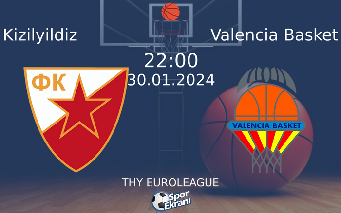 30 Ocak 2024 Kizilyildiz vs Valencia Basket maçı Hangi Kanalda Saat Kaçta Yayınlanacak? 30 Ocak 2024 Kizilyildiz vs Valencia Basket maçı Hangi Kanalda Saat Kaçta Yayınlanacak?