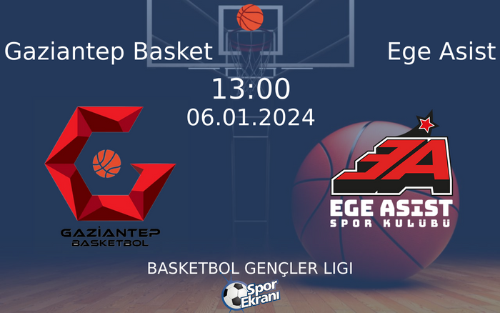 06 Ocak 2024 Gaziantep Basket vs Ege Asist maçı Hangi Kanalda Saat Kaçta Yayınlanacak? 06 Ocak 2024 Gaziantep Basket vs Ege Asist maçı Hangi Kanalda Saat Kaçta Yayınlanacak?
