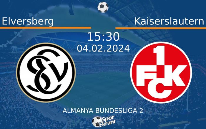 04 Şubat 2024 Elversberg vs Kaiserslautern maçı Hangi Kanalda Saat Kaçta Yayınlanacak? 04 Şubat 2024 Elversberg vs Kaiserslautern maçı Hangi Kanalda Saat Kaçta Yayınlanacak?