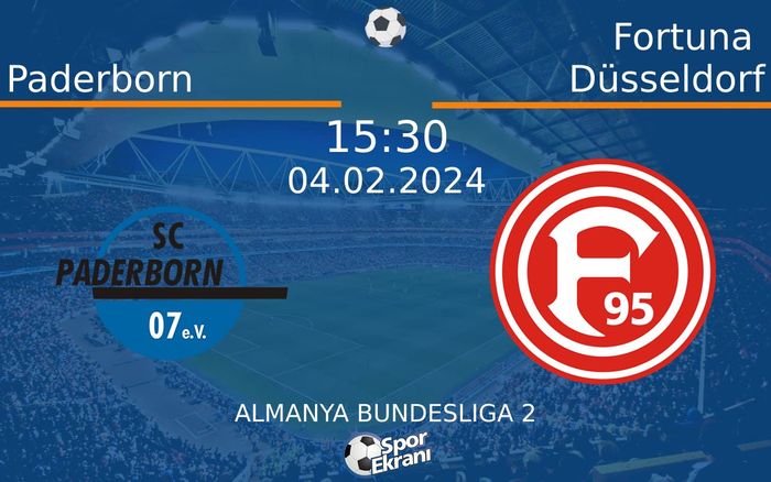 04 Şubat 2024 Paderborn vs Fortuna Düsseldorf maçı Hangi Kanalda Saat Kaçta Yayınlanacak? 04 Şubat 2024 Paderborn vs Fortuna Düsseldorf maçı Hangi Kanalda Saat Kaçta Yayınlanacak?