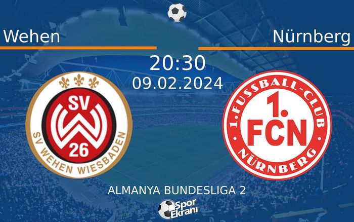 09 Şubat 2024 Wehen vs Nürnberg maçı Hangi Kanalda Saat Kaçta Yayınlanacak? 09 Şubat 2024 Wehen vs Nürnberg maçı Hangi Kanalda Saat Kaçta Yayınlanacak?