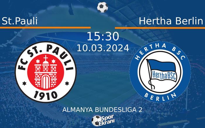 10 Mart 2024 St.Pauli vs Hertha Berlin maçı Hangi Kanalda Saat Kaçta Yayınlanacak? 10 Mart 2024 St.Pauli vs Hertha Berlin maçı Hangi Kanalda Saat Kaçta Yayınlanacak?