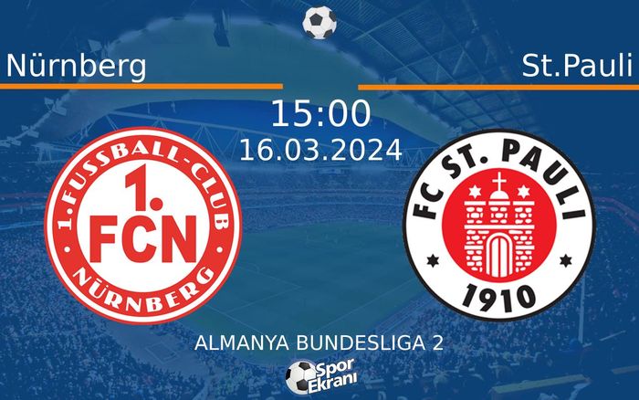 16 Mart 2024 Nürnberg vs St.Pauli maçı Hangi Kanalda Saat Kaçta Yayınlanacak? 16 Mart 2024 Nürnberg vs St.Pauli maçı Hangi Kanalda Saat Kaçta Yayınlanacak?
