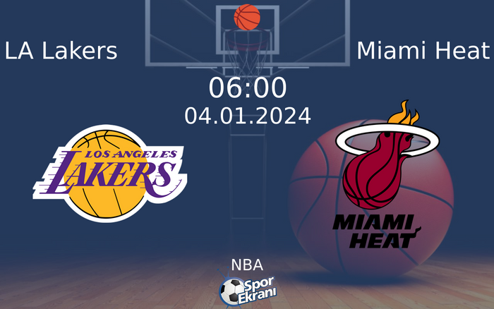 04 Ocak 2024 LA Lakers vs Miami Heat maçı Hangi Kanalda Saat Kaçta Yayınlanacak? 04 Ocak 2024 LA Lakers vs Miami Heat maçı Hangi Kanalda Saat Kaçta Yayınlanacak?
