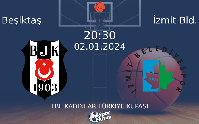 02 Ocak 2024 Beşiktaş vs İzmit Bld. maçı Hangi Kanalda Saat Kaçta Yayınlanacak? 02 Ocak 2024 Beşiktaş vs İzmit Bld. maçı Hangi Kanalda Saat Kaçta Yayınlanacak?