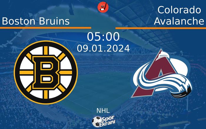 09 Ocak 2024 Boston Bruins vs Colorado Avalanche maçı Hangi Kanalda Saat Kaçta Yayınlanacak?