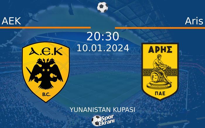 10 Ocak 2024 AEK vs Aris maçı Hangi Kanalda Saat Kaçta Yayınlanacak? 10 Ocak 2024 AEK vs Aris maçı Hangi Kanalda Saat Kaçta Yayınlanacak?
