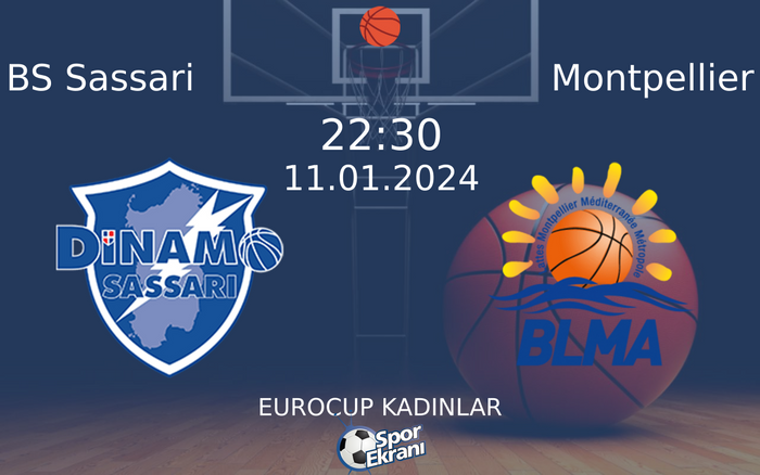 11 Ocak 2024 BS Sassari vs Montpellier maçı Hangi Kanalda Saat Kaçta Yayınlanacak?