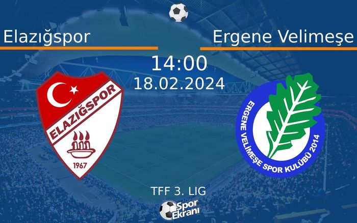 18 Şubat 2024 Elazığspor vs Ergene Velimeşe maçı Hangi Kanalda Saat Kaçta Yayınlanacak? 18 Şubat 2024 Elazığspor vs Ergene Velimeşe maçı Hangi Kanalda Saat Kaçta Yayınlanacak?