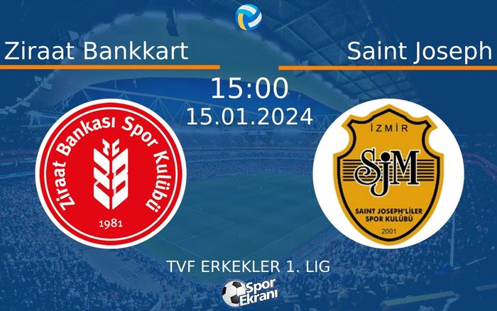 15 Ocak 2024 Ziraat Bankkart vs Saint Joseph maçı Hangi Kanalda Saat Kaçta Yayınlanacak?