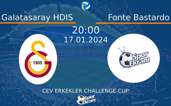17 Ocak 2024 Galatasaray HDIS vs Fonte Bastardo maçı Hangi Kanalda Saat Kaçta Yayınlanacak? 17 Ocak 2024 Galatasaray HDIS vs Fonte Bastardo maçı Hangi Kanalda Saat Kaçta Yayınlanacak?
