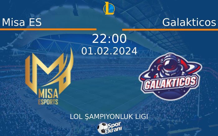 01 Şubat 2024 Misa ES vs Galakticos maçı Hangi Kanalda Saat Kaçta Yayınlanacak? 01 Şubat 2024 Misa ES vs Galakticos maçı Hangi Kanalda Saat Kaçta Yayınlanacak?