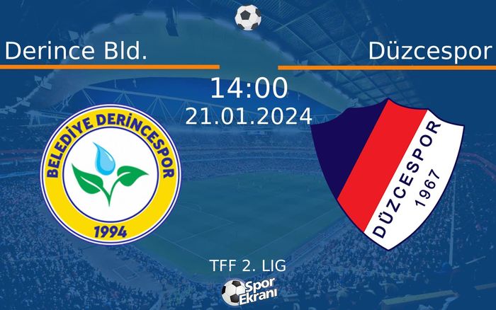 21 Ocak 2024 Derince Bld. vs Düzcespor maçı Hangi Kanalda Saat Kaçta Yayınlanacak? 21 Ocak 2024 Derince Bld. vs Düzcespor maçı Hangi Kanalda Saat Kaçta Yayınlanacak?