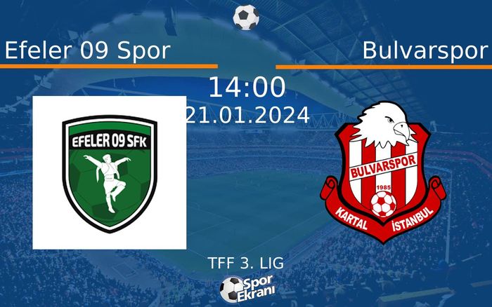 21 Ocak 2024 Efeler 09 Spor vs Bulvarspor maçı Hangi Kanalda Saat Kaçta Yayınlanacak? 21 Ocak 2024 Efeler 09 Spor vs Bulvarspor maçı Hangi Kanalda Saat Kaçta Yayınlanacak?