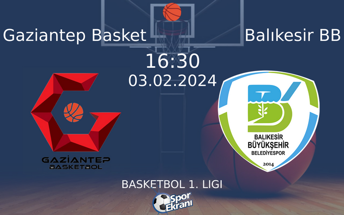 03 Şubat 2024 Gaziantep Basket vs Balıkesir BB maçı Hangi Kanalda Saat Kaçta Yayınlanacak?