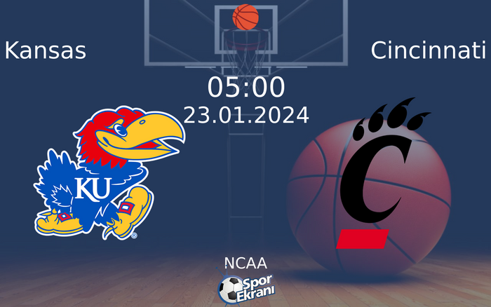 23 Ocak 2024 Kansas vs Cincinnati maçı Hangi Kanalda Saat Kaçta Yayınlanacak? 23 Ocak 2024 Kansas vs Cincinnati maçı Hangi Kanalda Saat Kaçta Yayınlanacak?