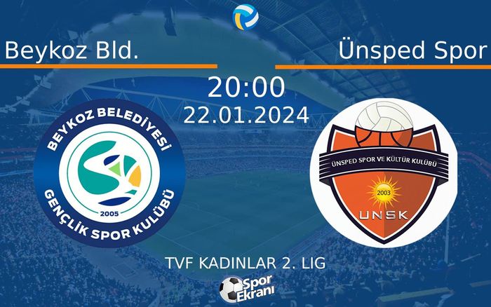 22 Ocak 2024 Beykoz Bld. vs Ünsped Spor maçı Hangi Kanalda Saat Kaçta Yayınlanacak? 22 Ocak 2024 Beykoz Bld. vs Ünsped Spor maçı Hangi Kanalda Saat Kaçta Yayınlanacak?