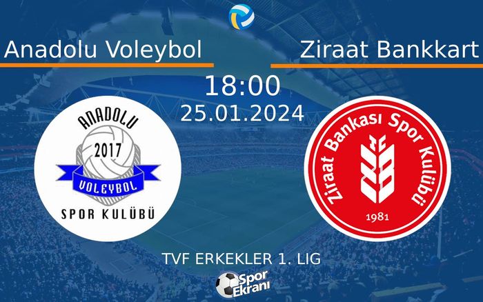 25 Ocak 2024 Anadolu Voleybol vs Ziraat Bankkart maçı Hangi Kanalda Saat Kaçta Yayınlanacak? 25 Ocak 2024 Anadolu Voleybol vs Ziraat Bankkart maçı Hangi Kanalda Saat Kaçta Yayınlanacak?