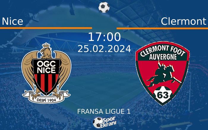 25 Şubat 2024 Nice vs Clermont maçı Hangi Kanalda Saat Kaçta Yayınlanacak? 25 Şubat 2024 Nice vs Clermont maçı Hangi Kanalda Saat Kaçta Yayınlanacak?
