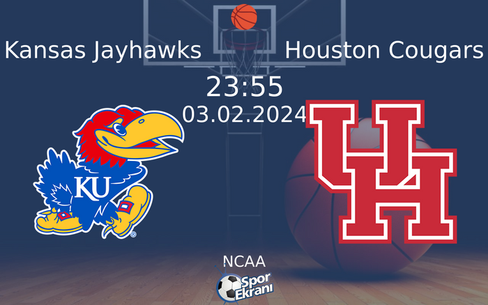 03 Şubat 2024 Kansas Jayhawks vs Houston Cougars maçı Hangi Kanalda Saat Kaçta Yayınlanacak? 03 Şubat 2024 Kansas Jayhawks vs Houston Cougars maçı Hangi Kanalda Saat Kaçta Yayınlanacak?