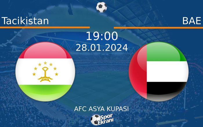 28 Ocak 2024 Tacikistan vs BAE maçı Hangi Kanalda Saat Kaçta Yayınlanacak? 28 Ocak 2024 Tacikistan vs BAE maçı Hangi Kanalda Saat Kaçta Yayınlanacak?