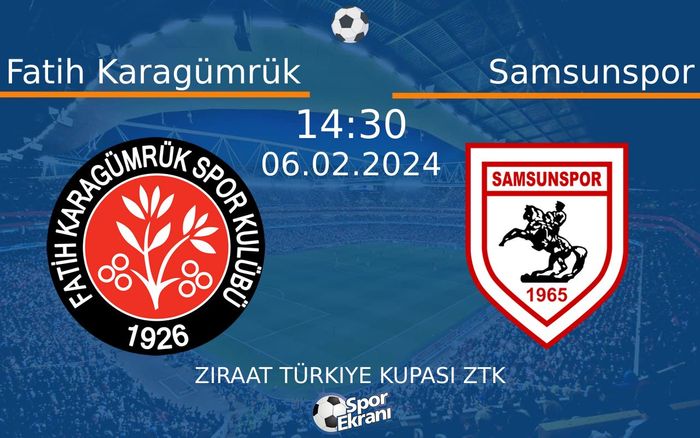 06 Şubat 2024 Fatih Karagümrük vs Samsunspor maçı Hangi Kanalda Saat Kaçta Yayınlanacak? 06 Şubat 2024 Fatih Karagümrük vs Samsunspor maçı Hangi Kanalda Saat Kaçta Yayınlanacak?