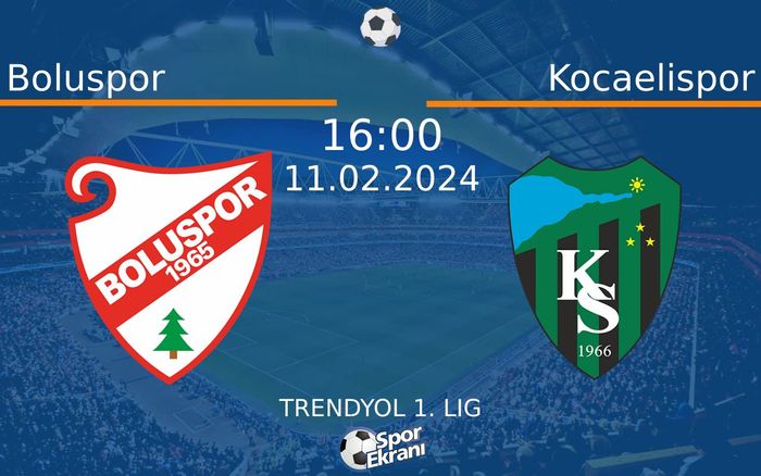 11 Şubat 2024 Boluspor vs Kocaelispor maçı Hangi Kanalda Saat Kaçta Yayınlanacak? 11 Şubat 2024 Boluspor vs Kocaelispor maçı Hangi Kanalda Saat Kaçta Yayınlanacak?