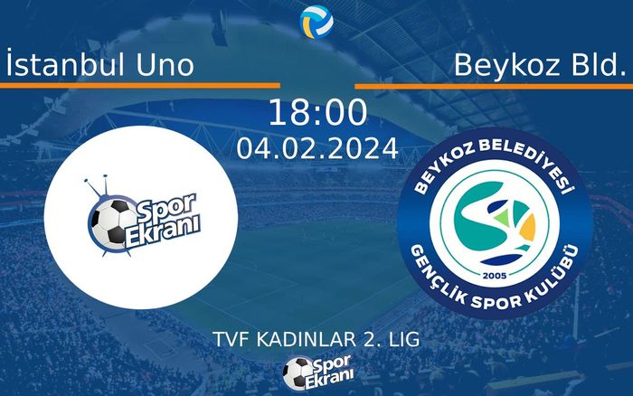 04 Şubat 2024 İstanbul Uno vs Beykoz Bld. maçı Hangi Kanalda Saat Kaçta Yayınlanacak? 04 Şubat 2024 İstanbul Uno vs Beykoz Bld. maçı Hangi Kanalda Saat Kaçta Yayınlanacak?