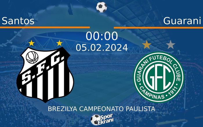 05 Şubat 2024 Santos vs Guarani maçı Hangi Kanalda Saat Kaçta Yayınlanacak? 05 Şubat 2024 Santos vs Guarani maçı Hangi Kanalda Saat Kaçta Yayınlanacak?