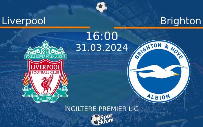31 Mart 2024 Liverpool vs Brighton maçı Hangi Kanalda Saat Kaçta Yayınlanacak? 31 Mart 2024 Liverpool vs Brighton maçı Hangi Kanalda Saat Kaçta Yayınlanacak?