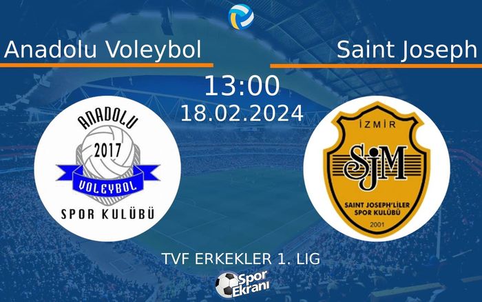 18 Şubat 2024 Anadolu Voleybol vs Saint Joseph maçı Hangi Kanalda Saat Kaçta Yayınlanacak? 18 Şubat 2024 Anadolu Voleybol vs Saint Joseph maçı Hangi Kanalda Saat Kaçta Yayınlanacak?