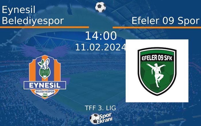 11 Şubat 2024 Eynesil Belediyespor vs Efeler 09 Spor maçı Hangi Kanalda Saat Kaçta Yayınlanacak? 11 Şubat 2024 Eynesil Belediyespor vs Efeler 09 Spor maçı Hangi Kanalda Saat Kaçta Yayınlanacak?