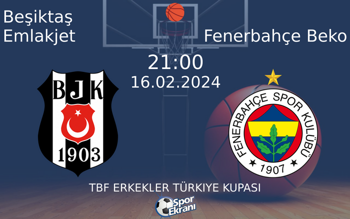 16 Şubat 2024 Beşiktaş Emlakjet vs Fenerbahçe Beko maçı Hangi Kanalda Saat Kaçta Yayınlanacak? 16 Şubat 2024 Beşiktaş Emlakjet vs Fenerbahçe Beko maçı Hangi Kanalda Saat Kaçta Yayınlanacak?